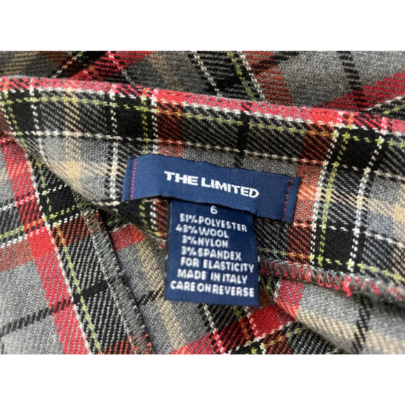 Y2K Vintage Grunge Plaid Wool Mini Skirt Size 6 Made in Italy Academia - Picture 8 of 8